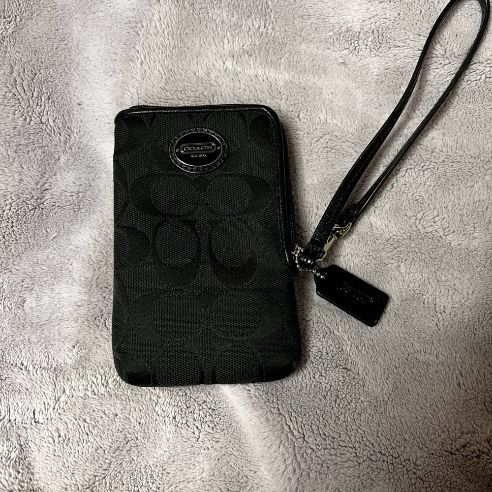 Small coach wristlet